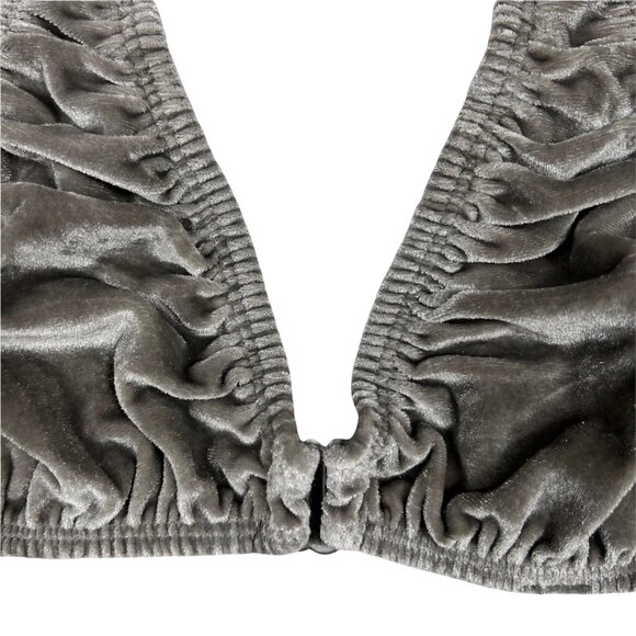 SKIMS Velvet Stretch‎ Plunge Bra Smoke Small - Picture 4 of 10